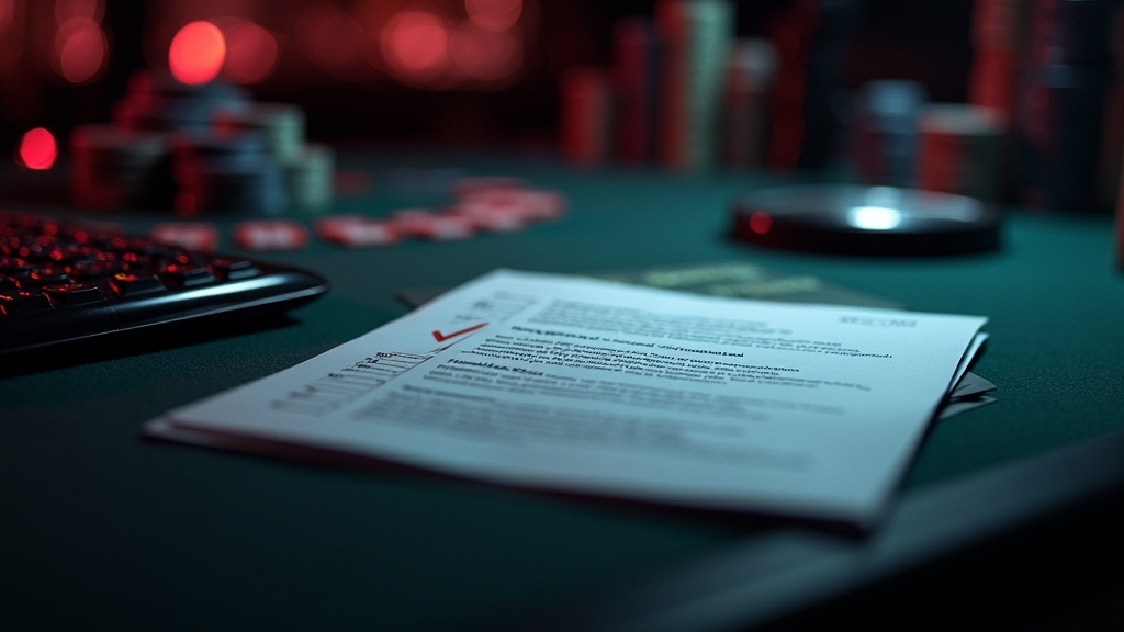Checkliste und Bonusbedingungen neben einem No-Deposit-Code im Casino-Stil