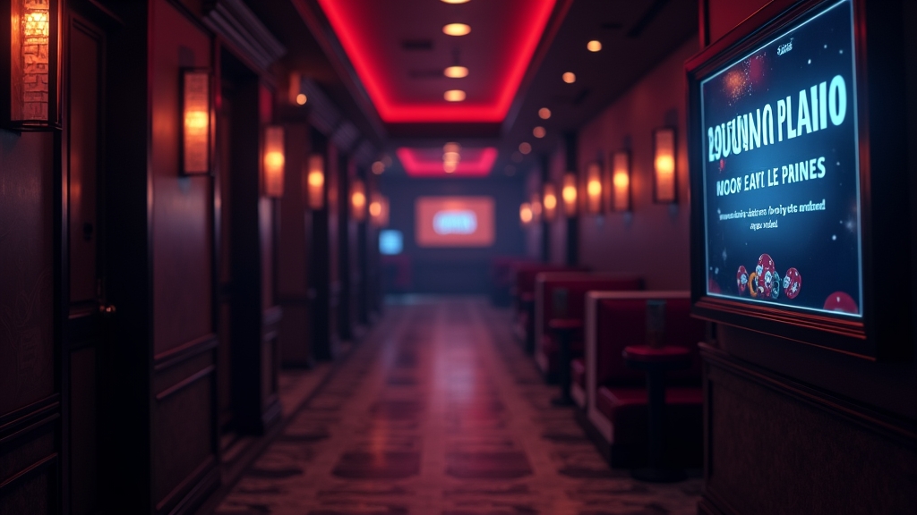 Rückkehreraktion mit Bonuscode auf einem dunklen Casino-Display